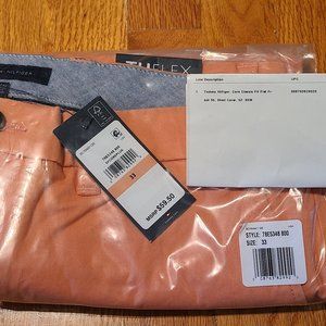 Tommy Hilfiger TH FLEX 9in Core Classic-Fit Flat Front Short in Shell Coral